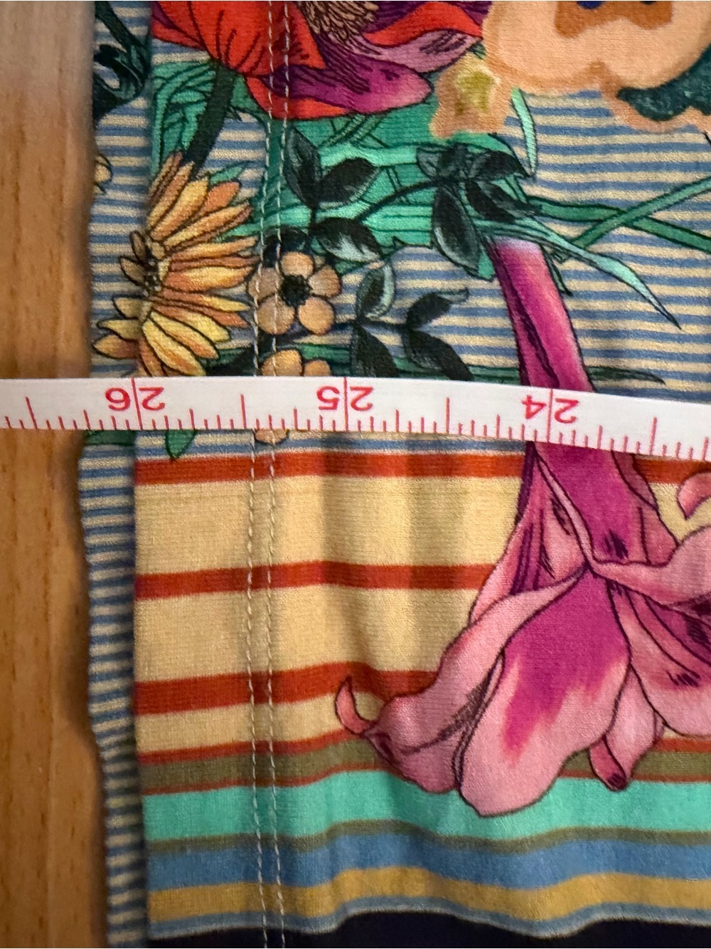 Johnny Was Multicolor Floral Stripe Boho Top Blouse XL - Picture 7 of 7